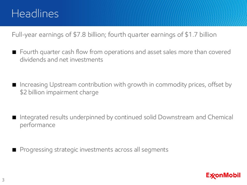 Q4 2016 Earnings Call – ExxonMobil – slide 2