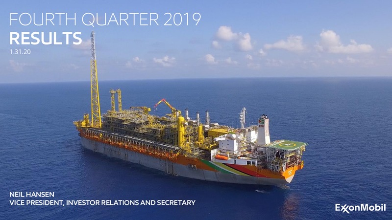 4Q 2019 Earnings Presentation – ExxonMobil – slide 1