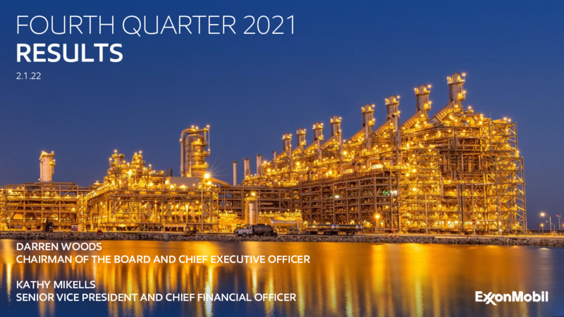 4Q22 Earnings Presentation – ExxonMobil – slide 1