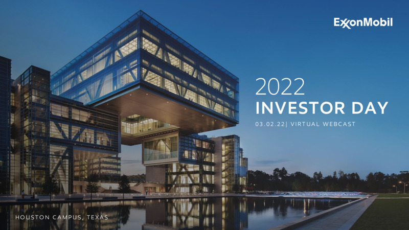 2022 INVESTOR DAY – ExxonMobil – slide 1