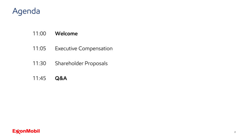 2020 Shareholder Meeting – ExxonMobil – slide 2