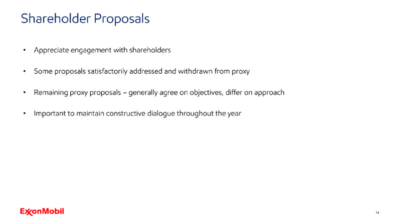 2020 Shareholder Meeting – ExxonMobil – slide 13