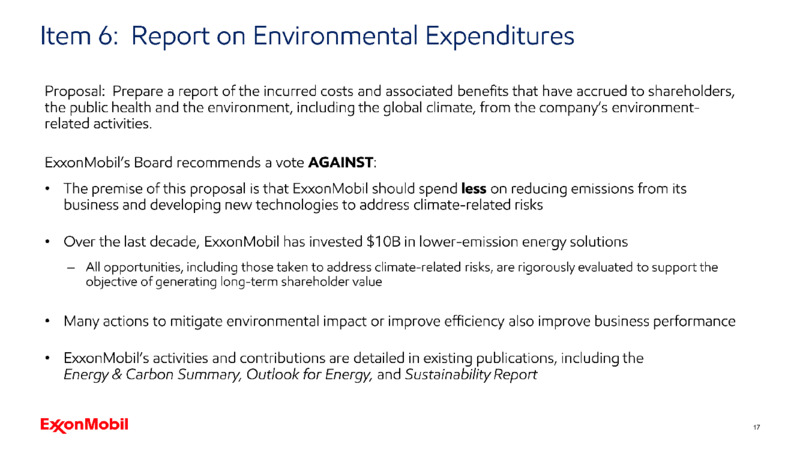 2020 Shareholder Meeting – ExxonMobil – slide 16