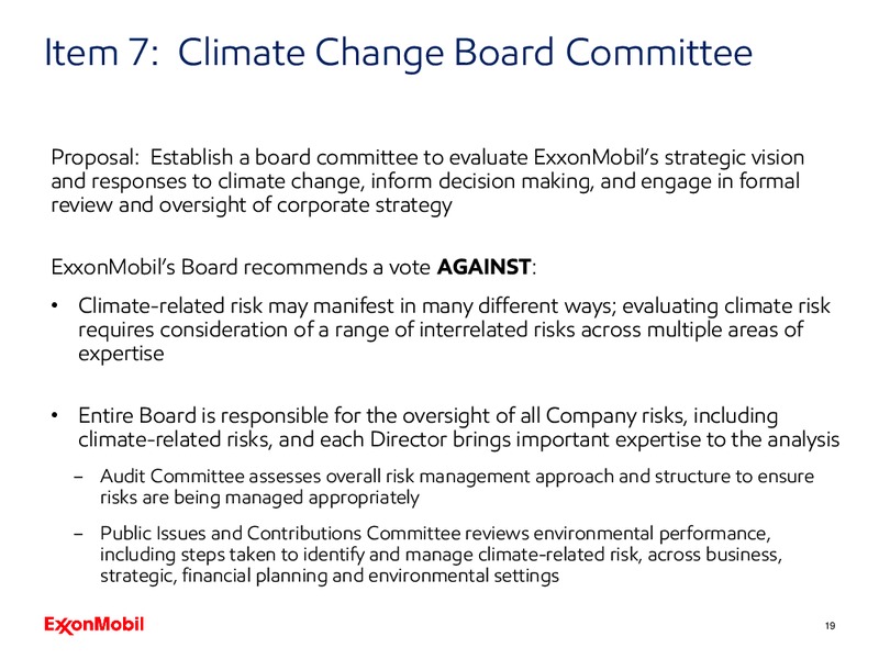 2019 Shareholder Webcast Presentation – ExxonMobil – slide 18
