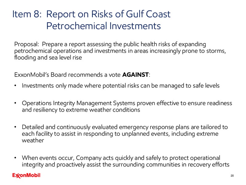 2019 Shareholder Webcast Presentation – ExxonMobil – slide 19