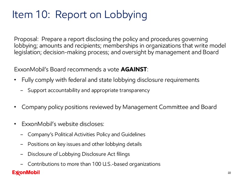 2019 Shareholder Webcast Presentation – ExxonMobil – slide 21