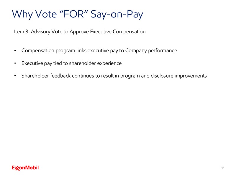 May 2018 Shareholder Webcast – ExxonMobil – slide 14
