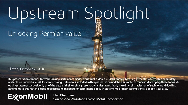 Upstream Spotlight Unlocking Permian Value – ExxonMobil – slide 1