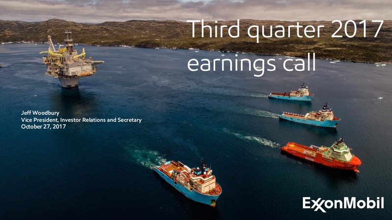 Q3 2017 Presentation – ExxonMobil – slide 1