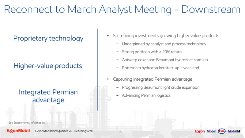 3Q 2018 Earnings – ExxonMobil – slide 14