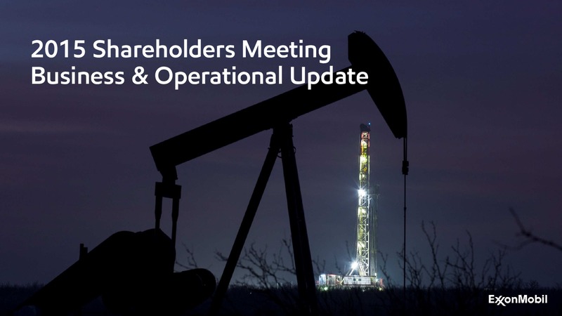 2015 SHAREHOLDERS MEETING – ExxonMobil – slide 20