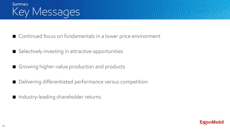 2015 SHAREHOLDERS MEETING – ExxonMobil – slide 42