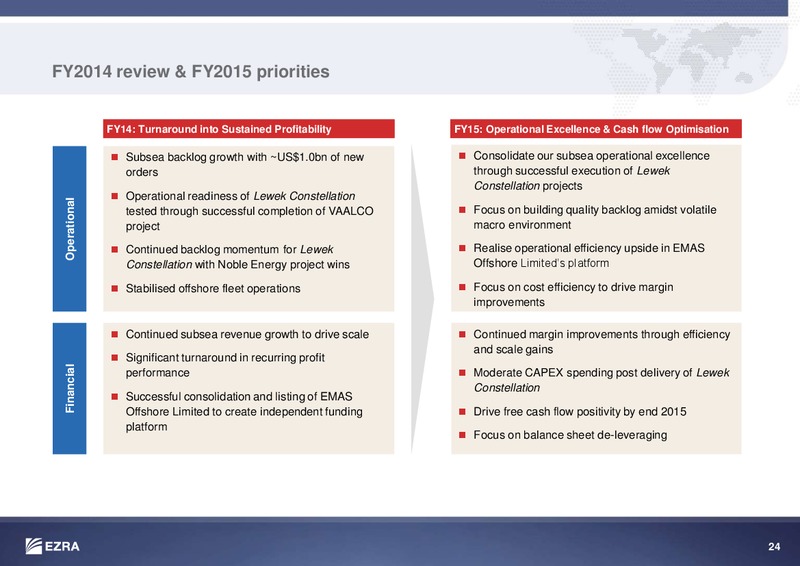 CREDIT SUISSE OIL AND GAS CONFERENCE – Ezra Holdings Limited – slide 24