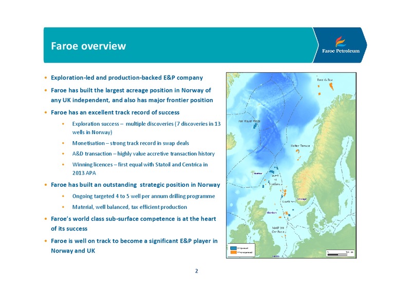 Company Presentation – Faroe Petroleum – slide 2