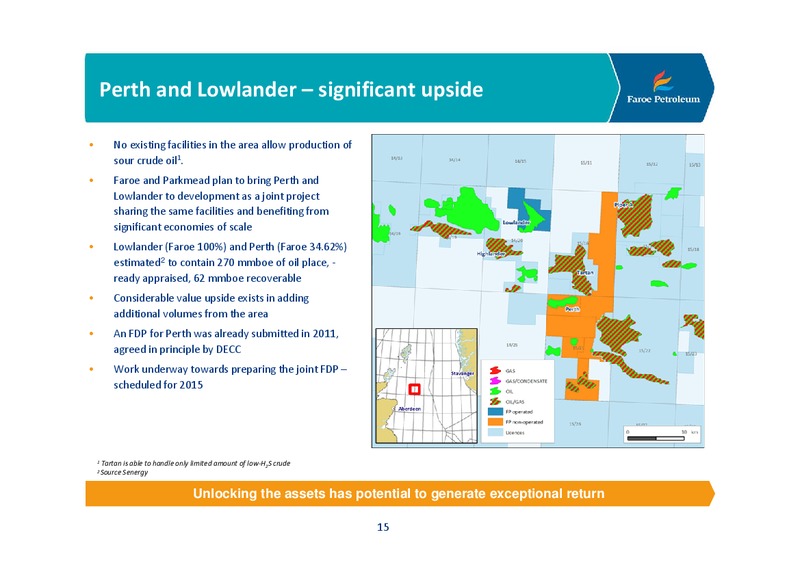 Company Presentation – Faroe Petroleum – slide 15