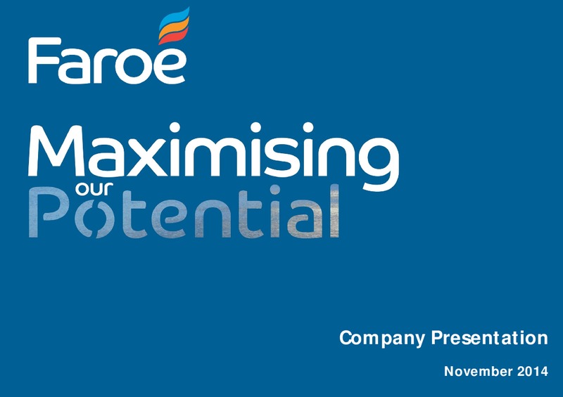 company presentation – Faroe Petroleum – slide 1
