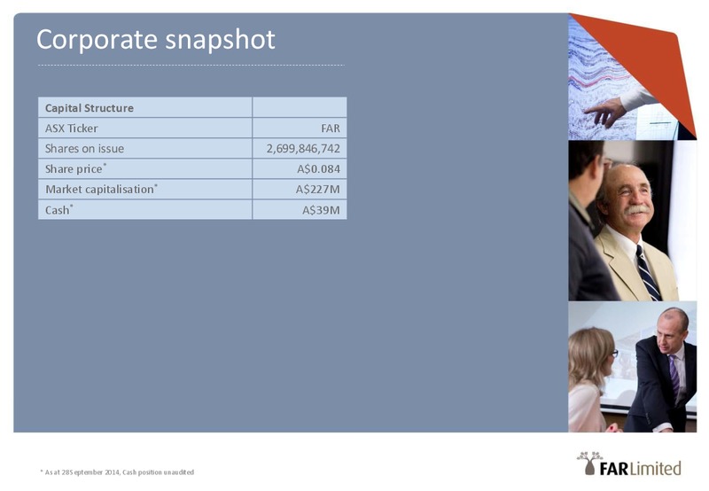 RESOURCES RISING STARS CONFERENCE – Far Limited – slide 3