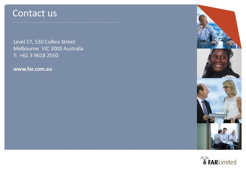 RESOURCES RISING STARS CONFERENCE – Far Limited – slide 22