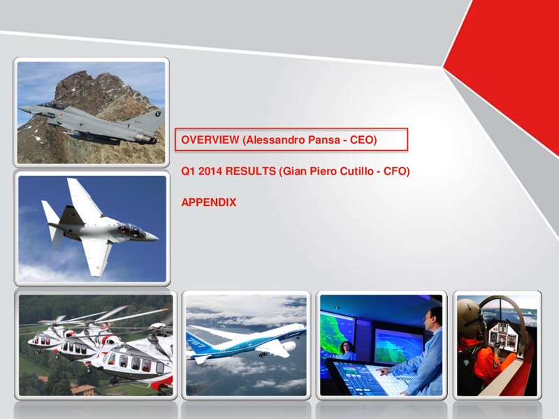 Q1 2014 Results Presentation – Finmeccanica – slide 2