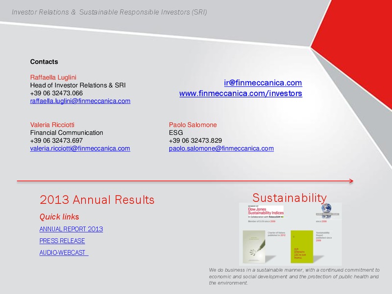 Q1 2014 Results Presentation – Finmeccanica – slide 24