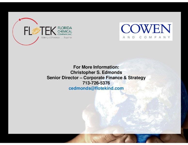 ULTIMATE ENERGY CONFERENCE – Flotek Industries Inc. – slide 15