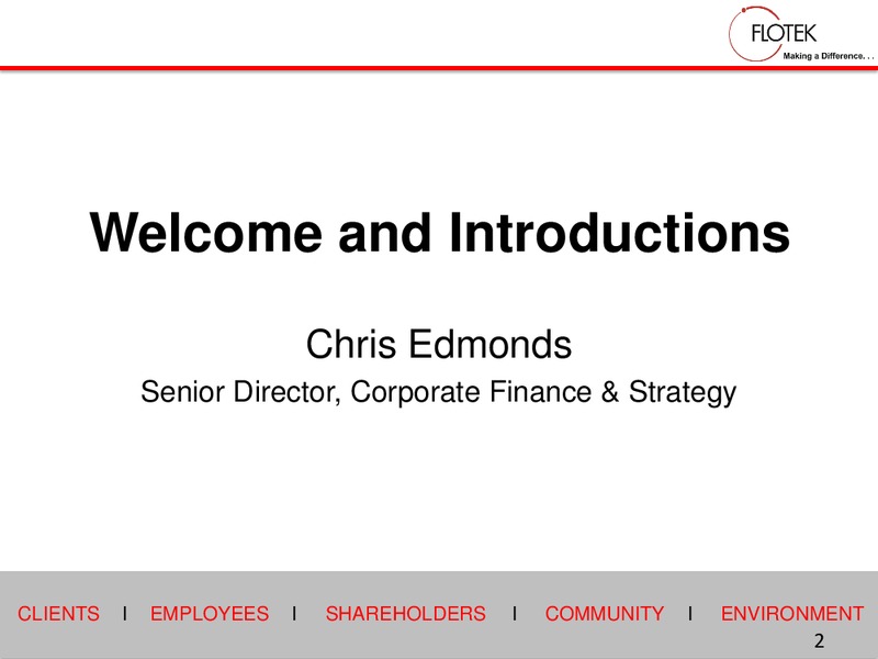 2015 Investor Days – Flotek Industries Inc. – slide 2