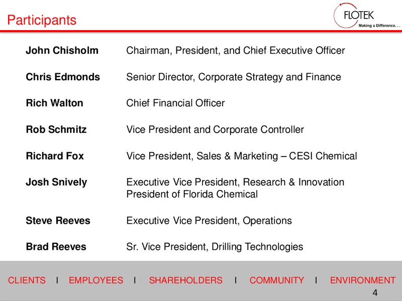 2015 Investor Days – Flotek Industries Inc. – slide 3