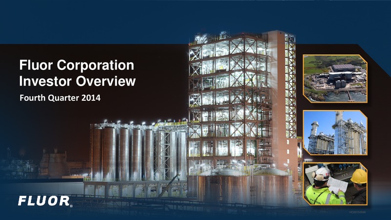 Fourth Quarter 2014 – Fluor Corporation – slide 1