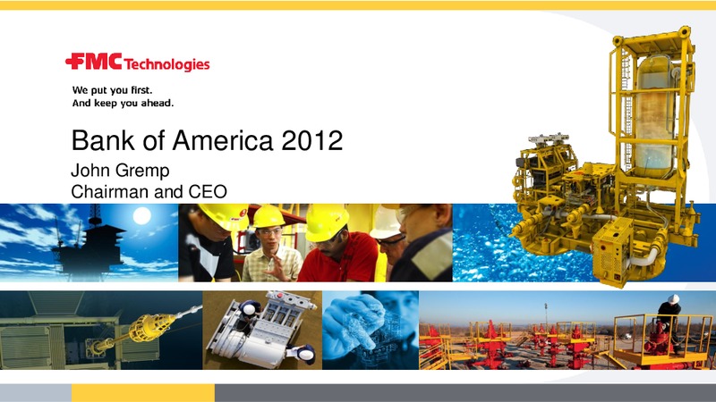 BANK OF AMERICA 2012 – Fmc Technologies, Inc. – slide 1