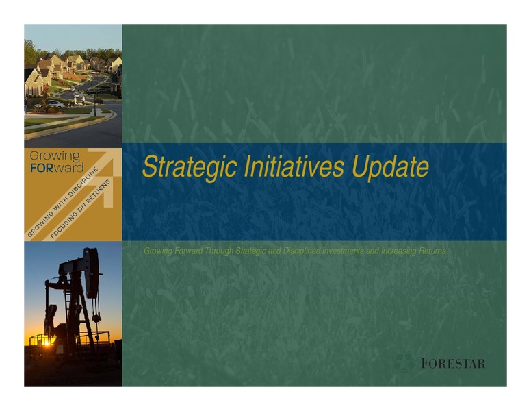 Investor Presentation – Forestar Group Inc. – slide 22