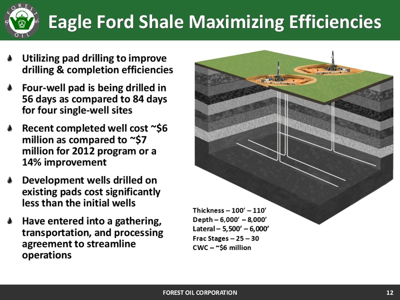 Deutsche Bank Leveraged Finance Conference – Forest Oil Corp. – slide 12