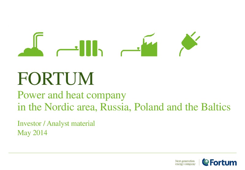 Investor Analyst Material – Fortum – slide 1