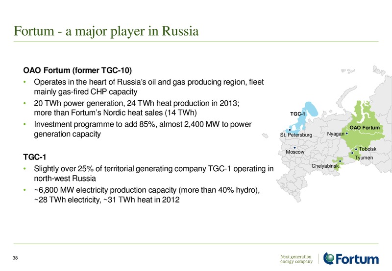 Investor Analyst Material – Fortum – slide 38