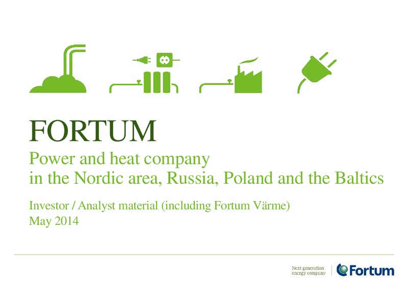 Investor Presentation – Fortum – slide 1