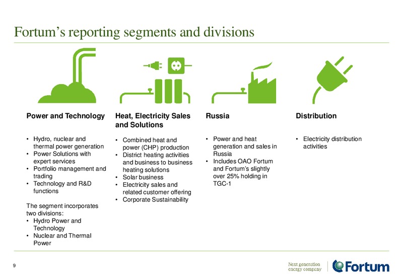 Investor Presentation – Fortum – slide 9