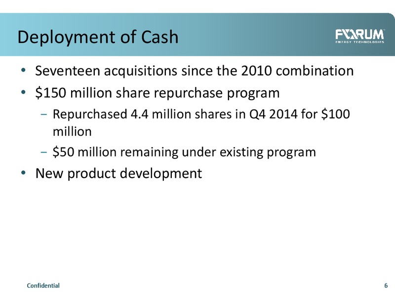 2015 Investor Presentation – Forum Energy Technologies, Inc. – slide 5