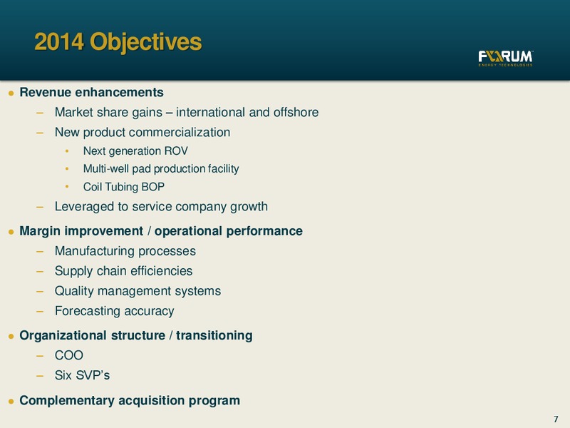 Investor Presentation – Forum Energy Technologies, Inc. – slide 6