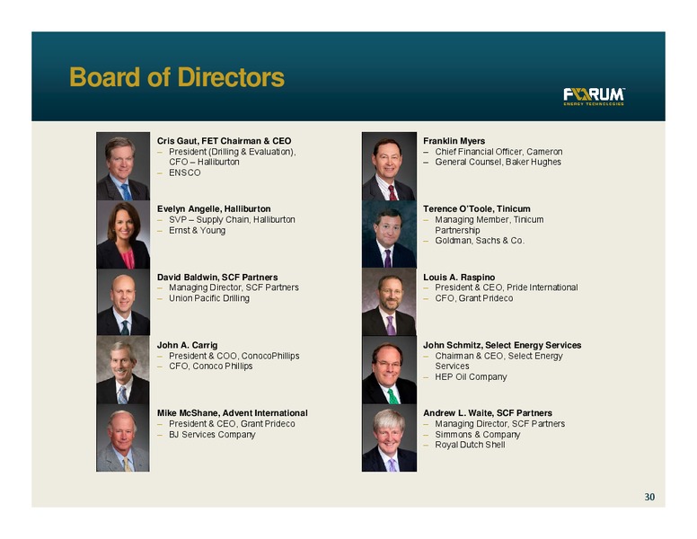INVESTOR PRESENTATION – Forum Energy Technologies, Inc. – slide 29