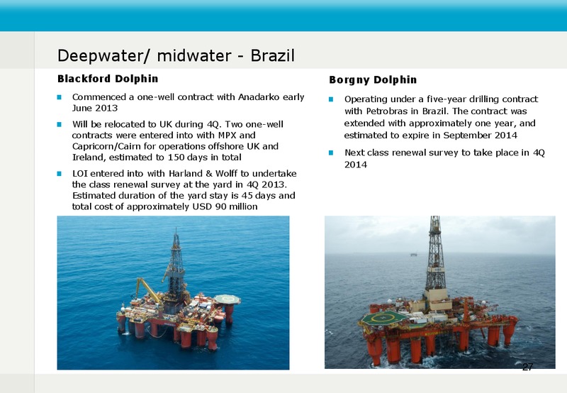 Q2 2013 EARNINGS CALL – Fred Olsen Energy – slide 27