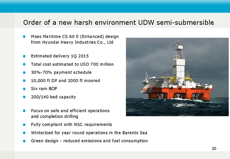 Q2 2012 EARNINGS CALL – Fred Olsen Energy – slide 25