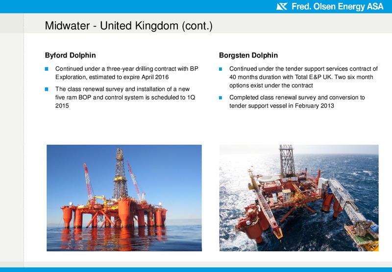 Q3 2014 EARNINGS CALL – Fred Olsen Energy – slide 27