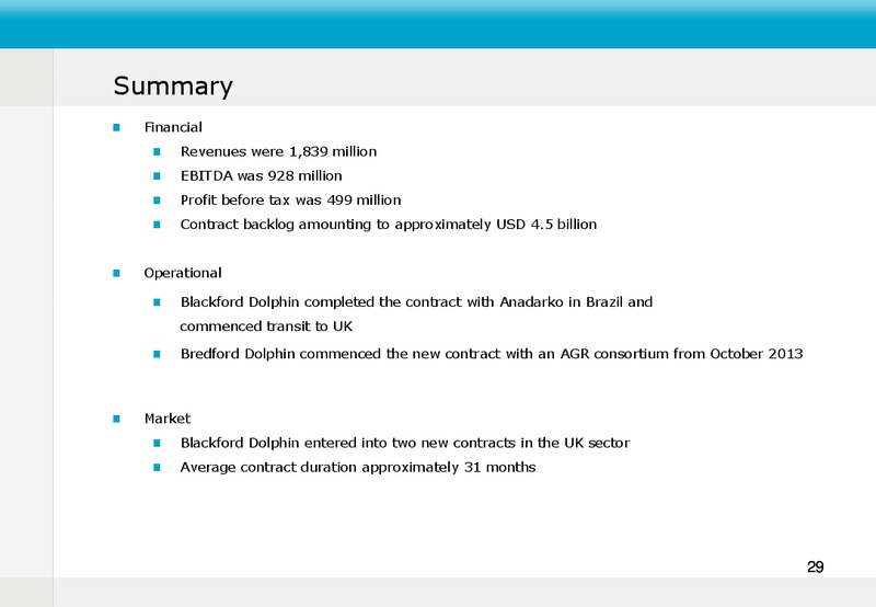 Q3 2013 EARNINGS CALL – Fred Olsen Energy – slide 29