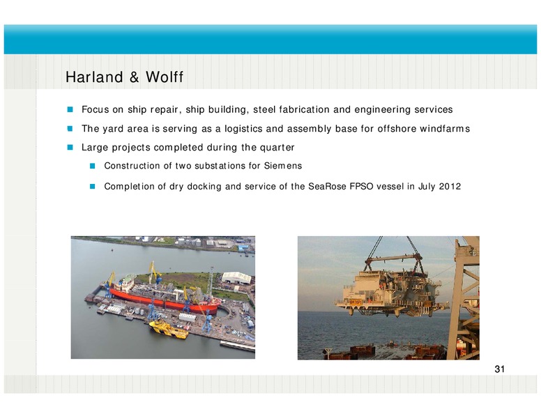 Q3 2012 EARNINGS CALL – Fred Olsen Energy – slide 31