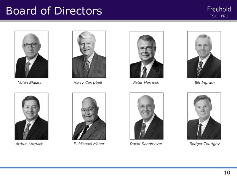 CIBC ENERGY CONFERENCE – Freehold Royalties Ltd. – slide 9