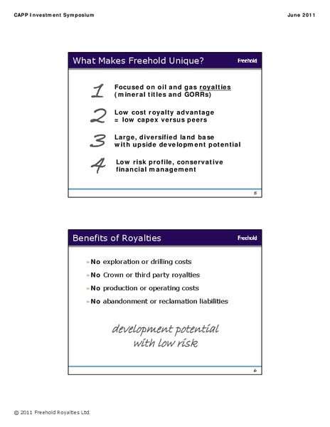CAPP INVESTMENT SYMPOSIUM – Freehold Royalties Ltd. – slide 3