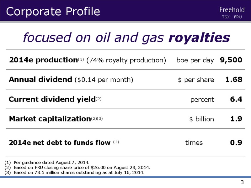 INVESTOR PRESENTATION – Freehold Royalties Ltd. – slide 2