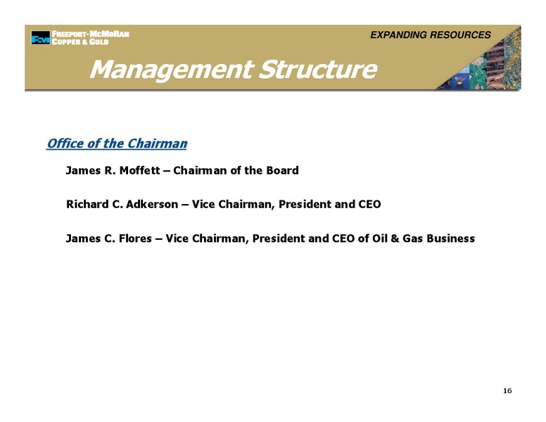 Management Presentations – Freeport-Mcmoran Inc. – slide 15