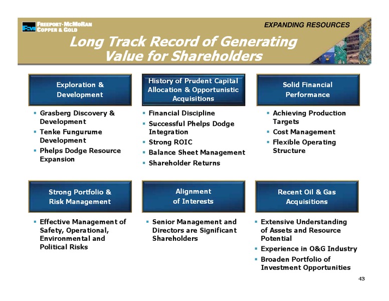 Management Presentations – Freeport-Mcmoran Inc. – slide 42