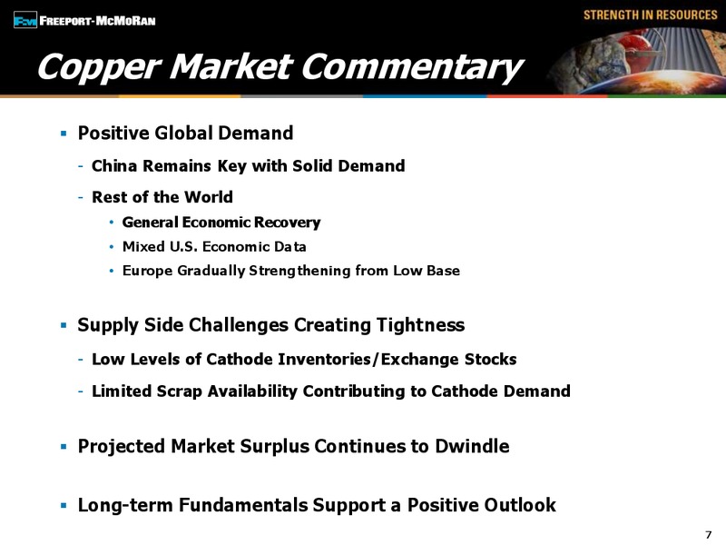 2nd Quarter 2014 Earnings Conference Call – Freeport-Mcmoran Inc. – slide 6