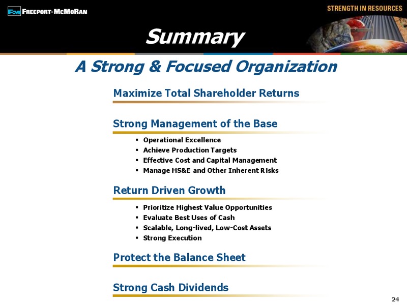 2nd Quarter 2014 Earnings Conference Call – Freeport-Mcmoran Inc. – slide 23